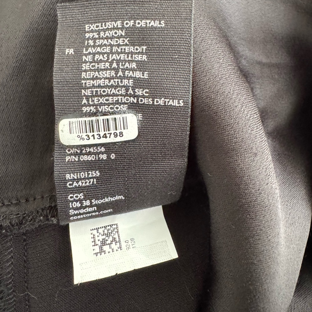 COS Double Strap Jumpsuit Size 6 in Black - Picture 10 of 11